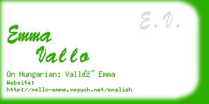 emma vallo business card